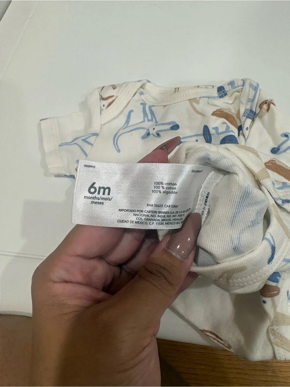 Carters cream bodysuit